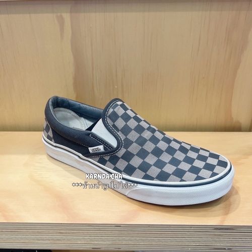 รองเท้าผ้าใบ( Size35-47) Slip on เทาดำ