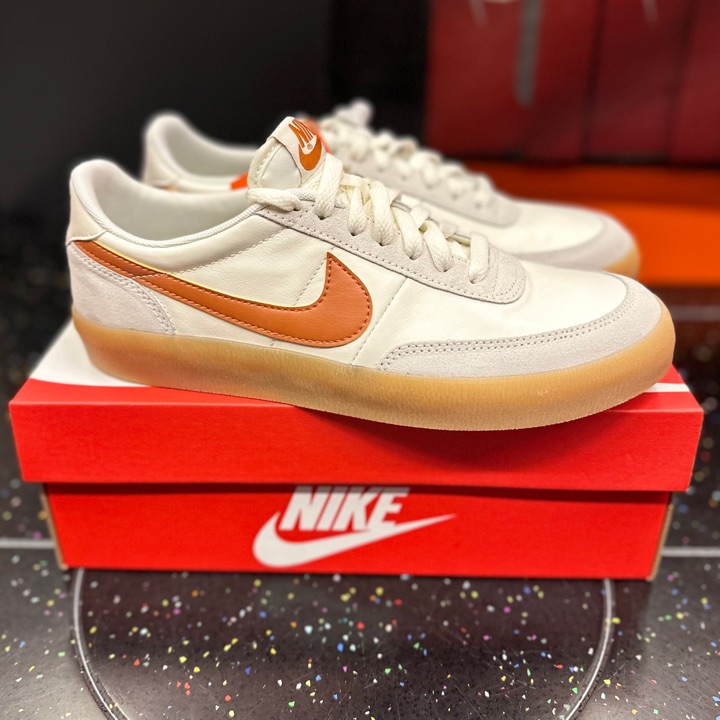 🧡👟 [NIKE ] รุ่น killshot 2 leather sail desert orange-gum yellow